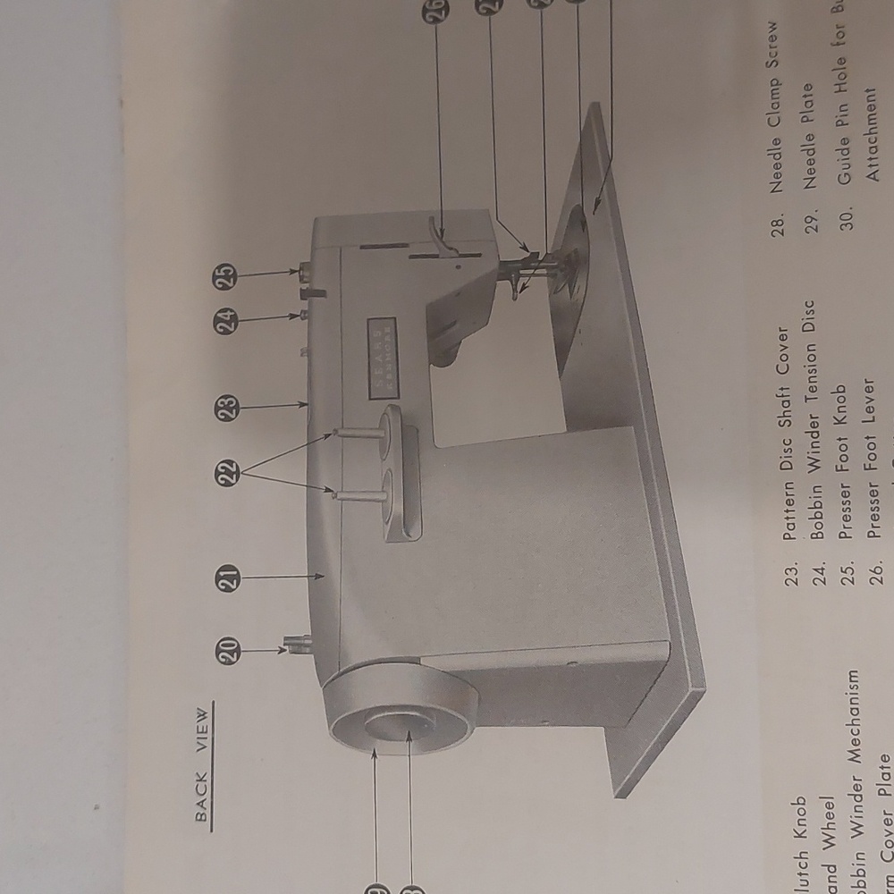 Sears Kenmore Sewing Machine Parts for Kenmore Model 6021 - Picture 5 of 13